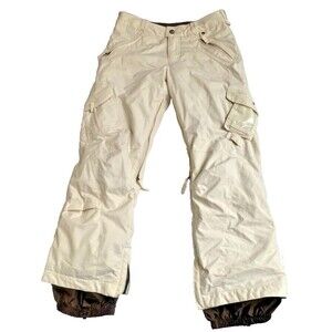 BURTON DryRide Women's Ski Snowboard Snow Winter Pants Beige Vented Lined -Sz XS